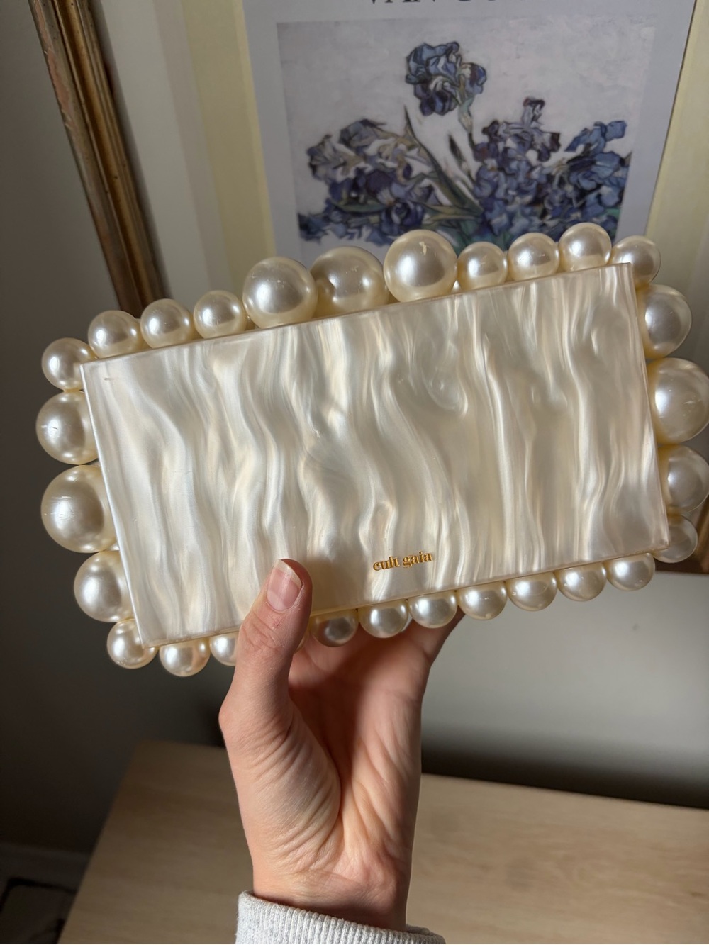 Cult Gaia Eos Box Clutch in Pearl - Picture 8 of 16